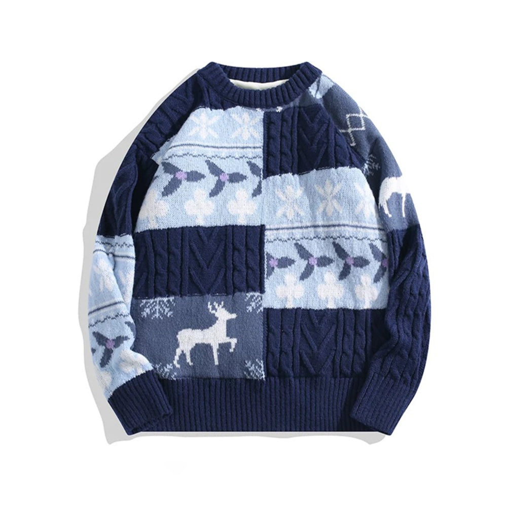 Christmas Pattern Turtleneck Sweater